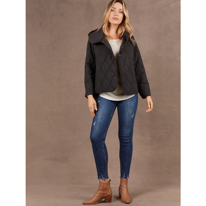 Ribe Hood Jacket in Ebony