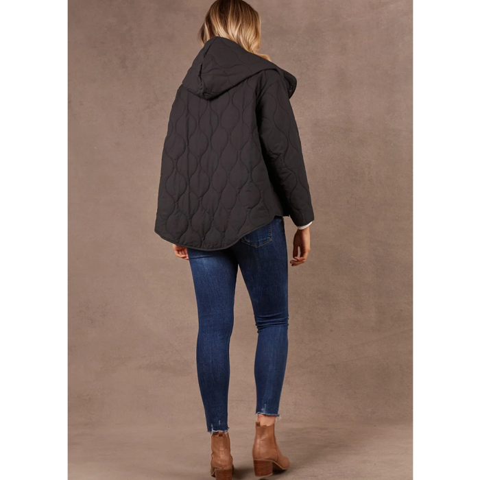 Ribe Hood Jacket in Ebony