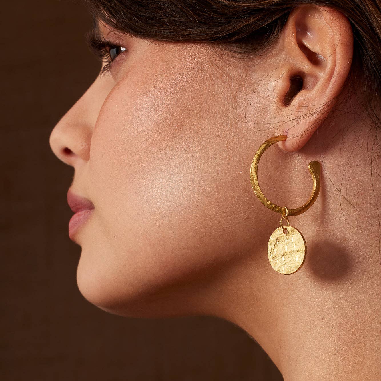 Esmeralda Gold Hoop and Coin Earrings