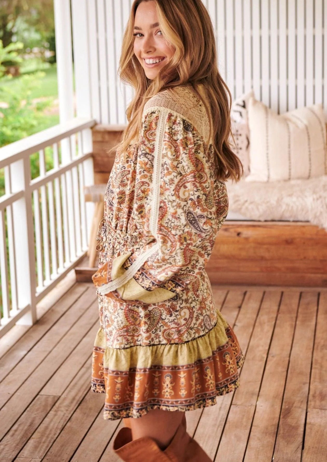 Mini Dress Olivia in Oakie Print
