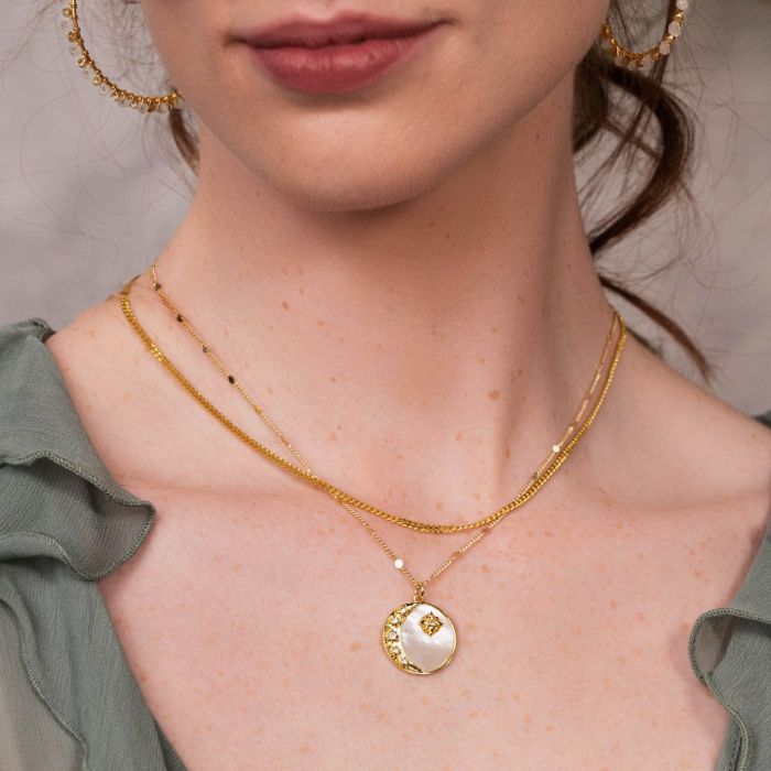 Misty Gold Chain Necklace Set