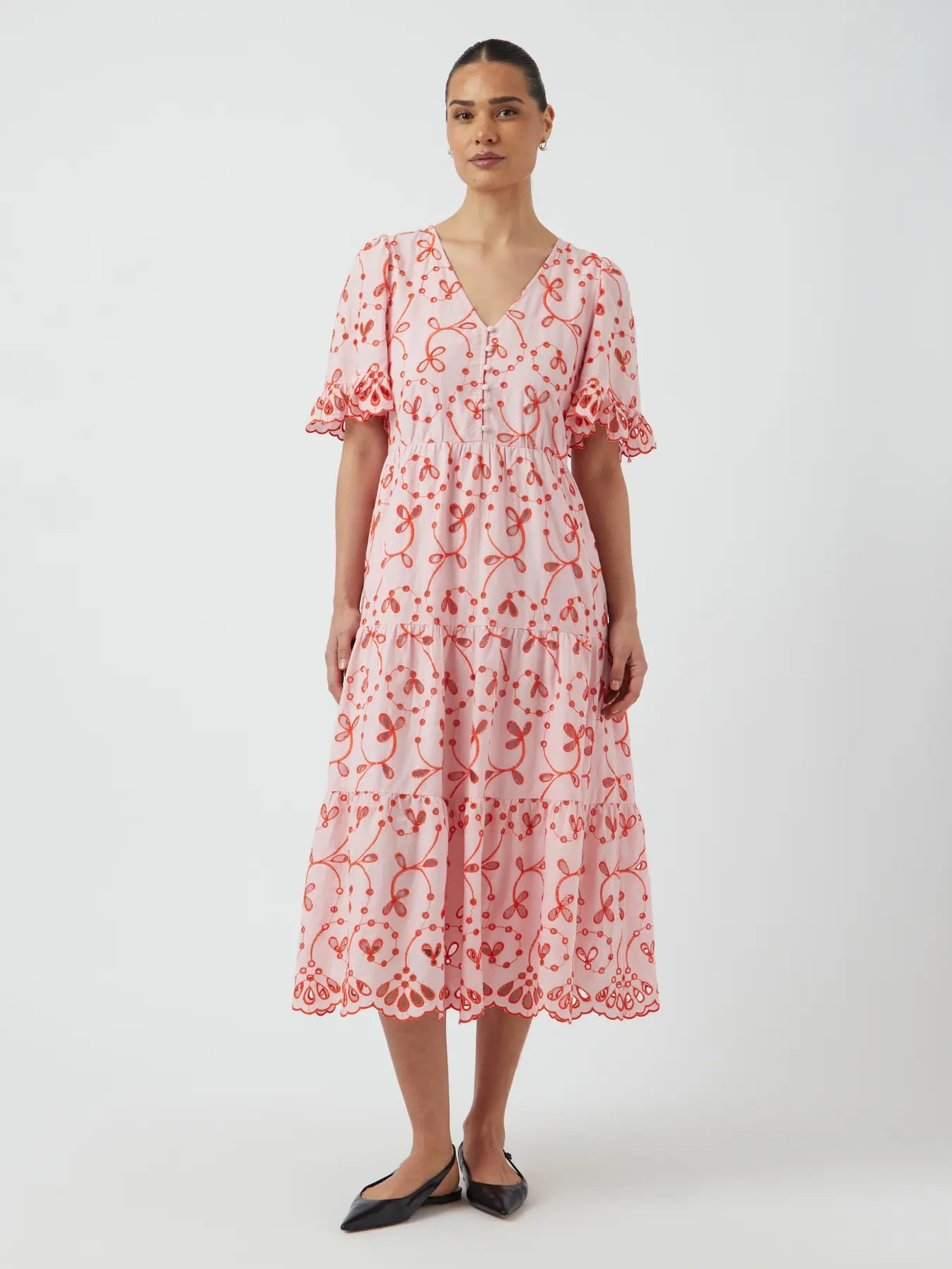 YASKANIKKA Midi Dress in Coral Blush Print