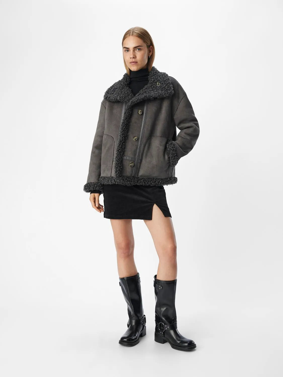 OBJOAKLYN Jacket in Dark Grey