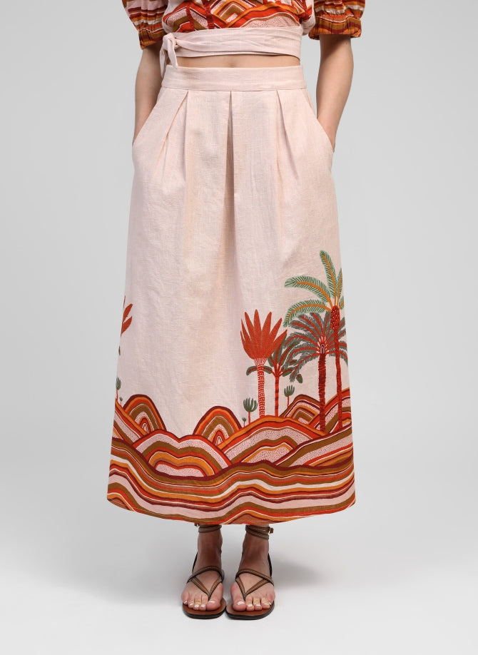 Raromy Skirt in Coral
