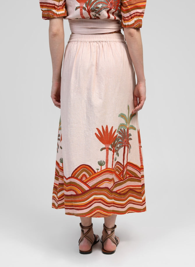 Raromy Skirt in Coral