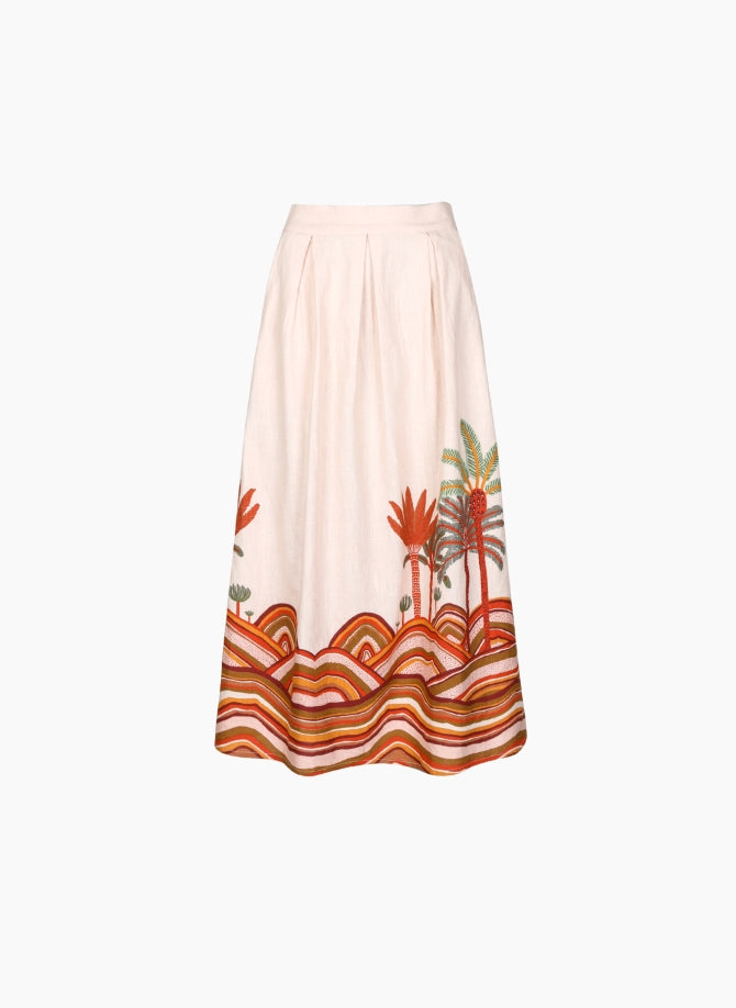 Raromy Skirt in Coral