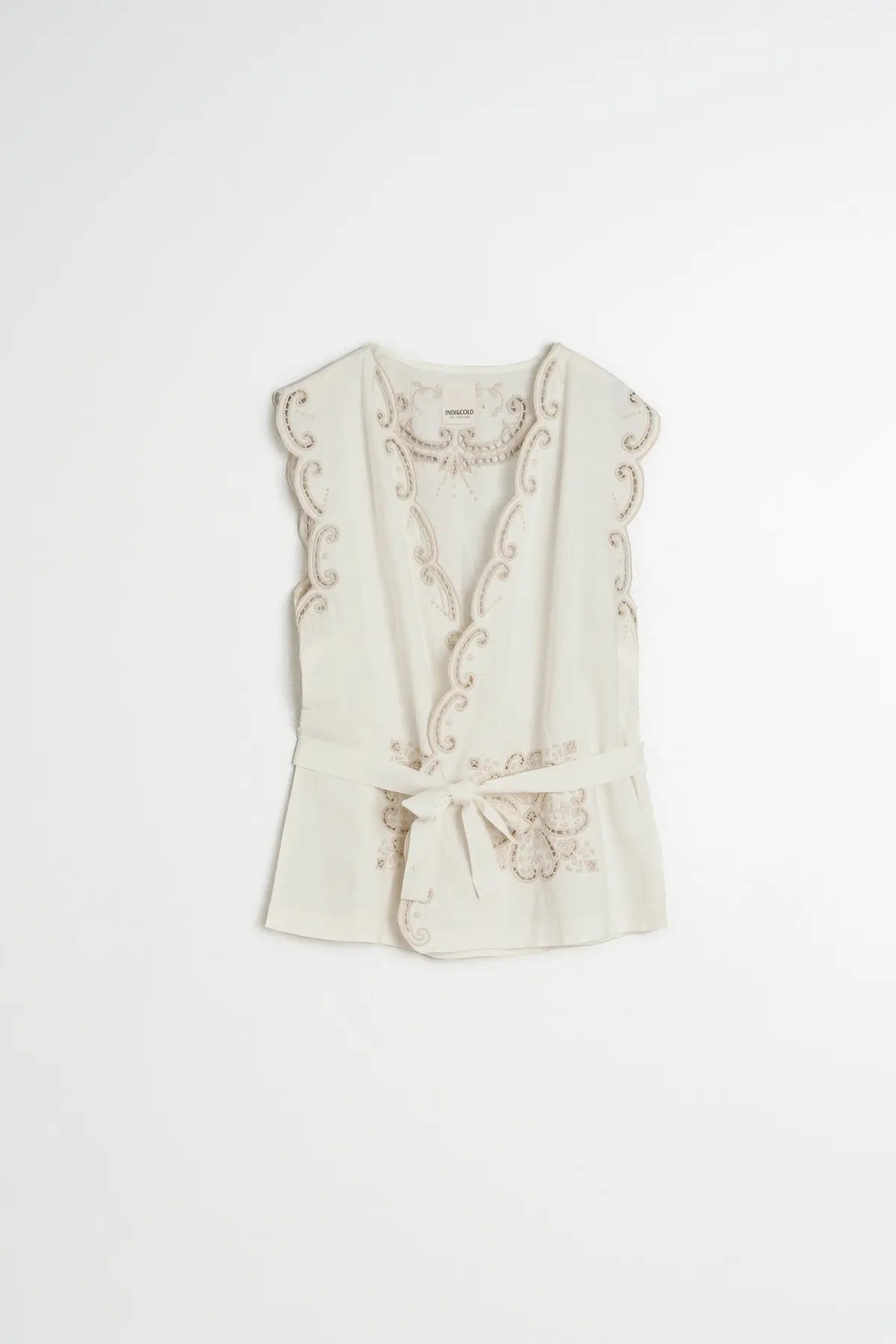 Embroidered Shirt in Cream