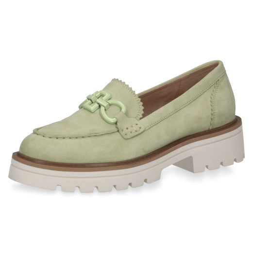 Seda Loafers in Apple Green Suede