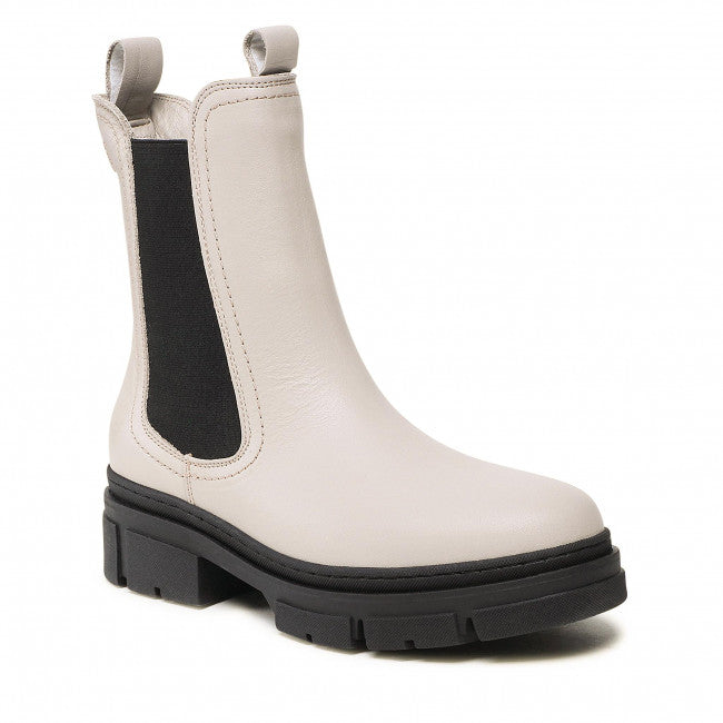 Laceless Ankle Boots in Grey Leather