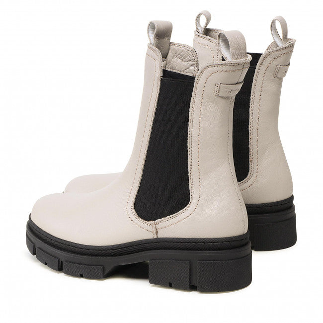 Laceless Ankle Boots in Grey Leather