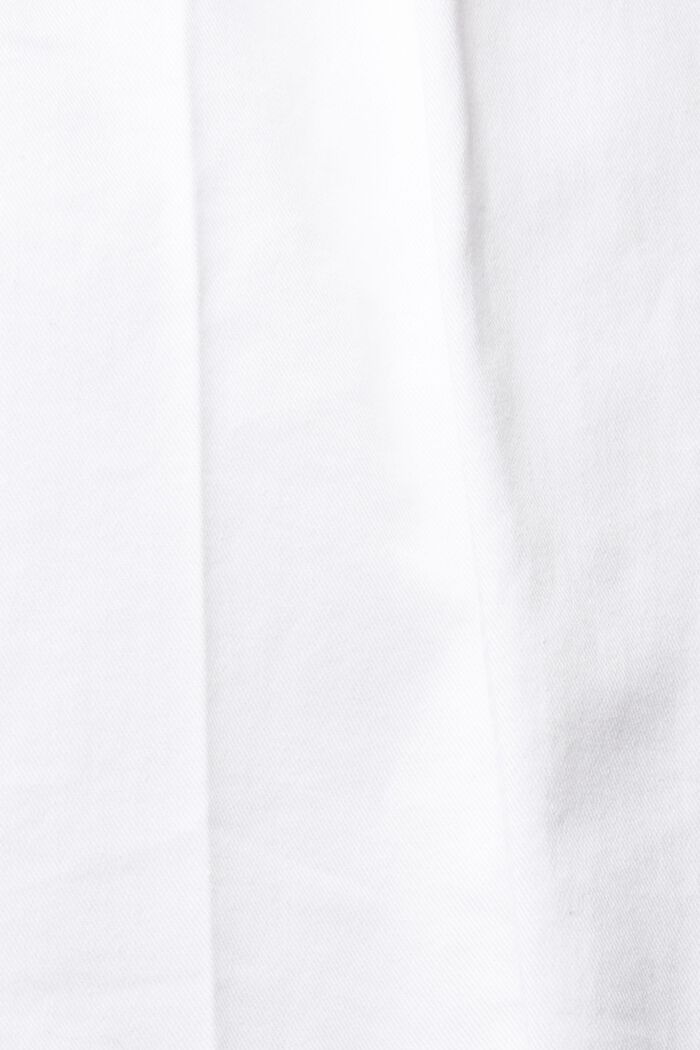 Bootcut Jeans with Pressed Pleat White