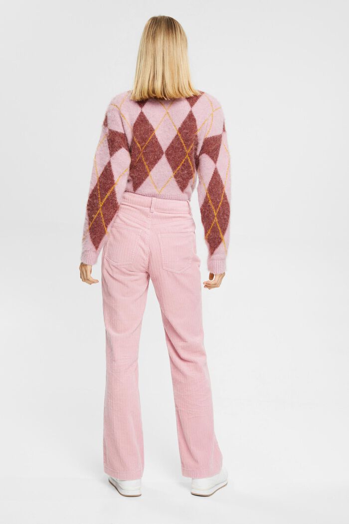 Wide Cord Trousers in Pink