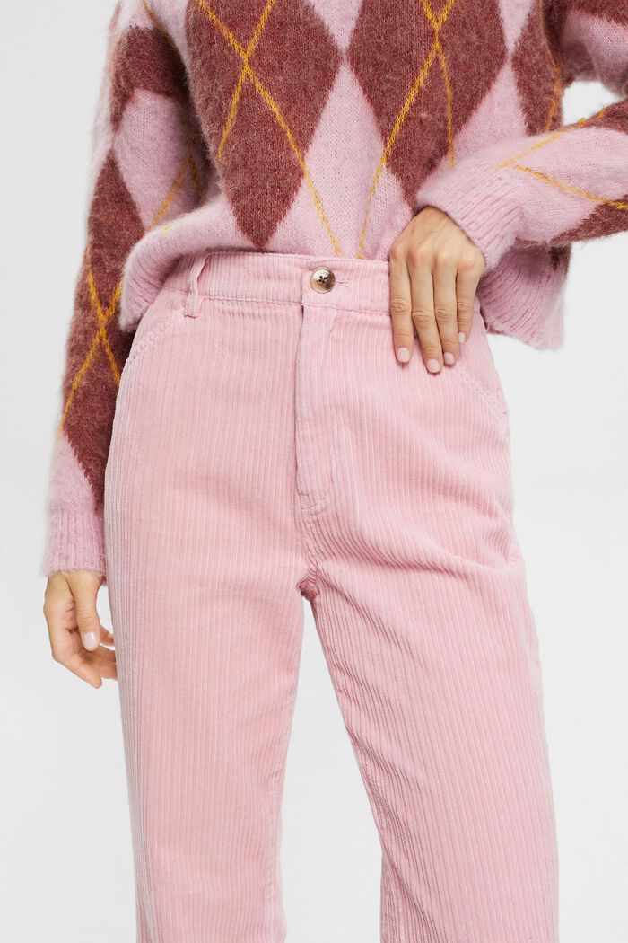 Wide Cord Trousers in Pink