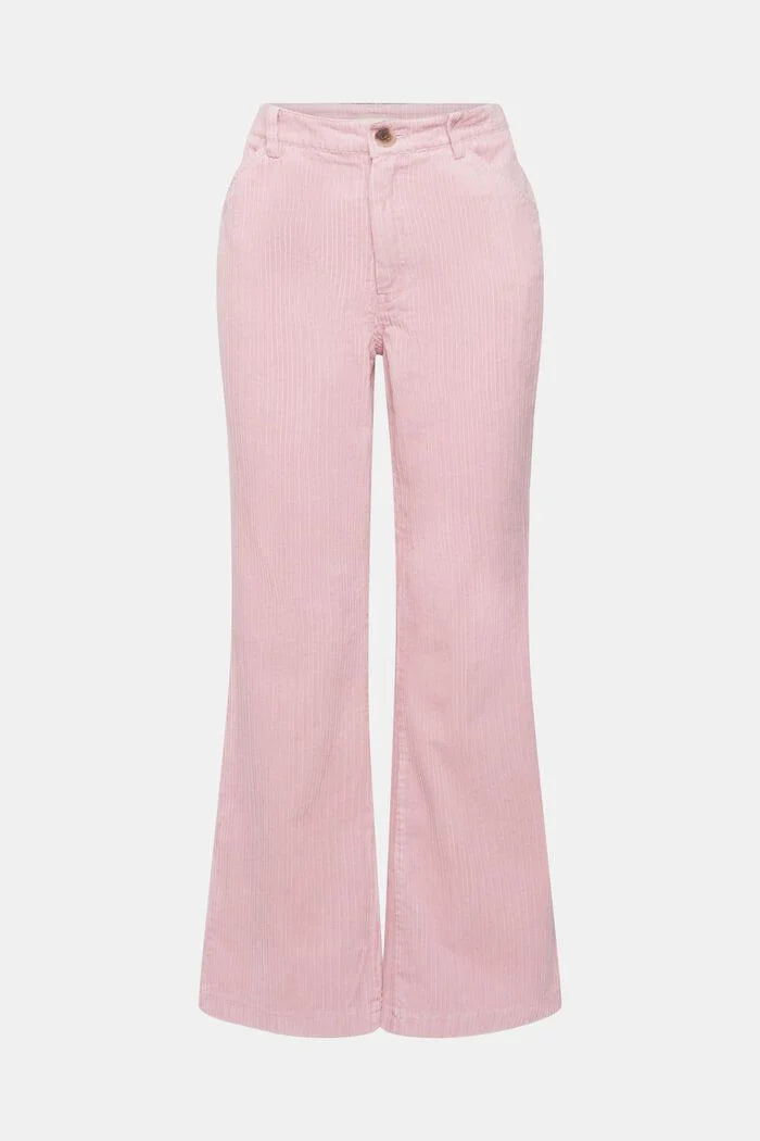 Wide Cord Trousers in Pink