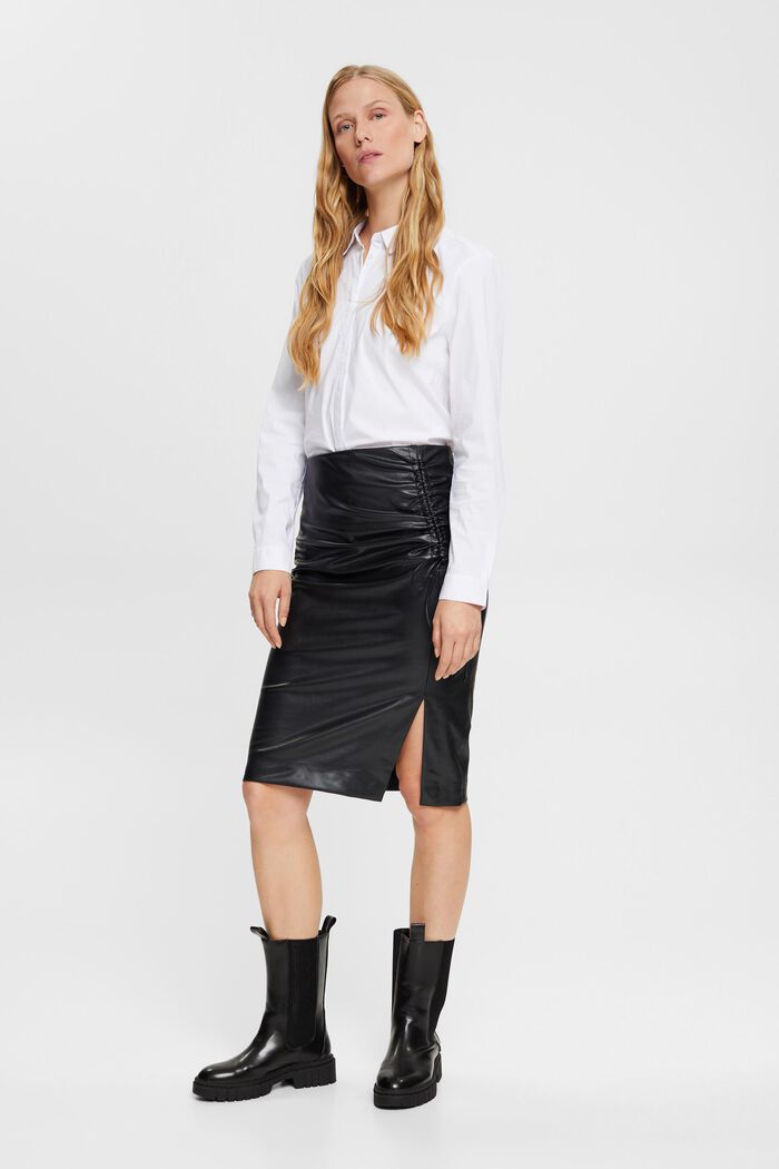 Faux Leather Pencil Skirt