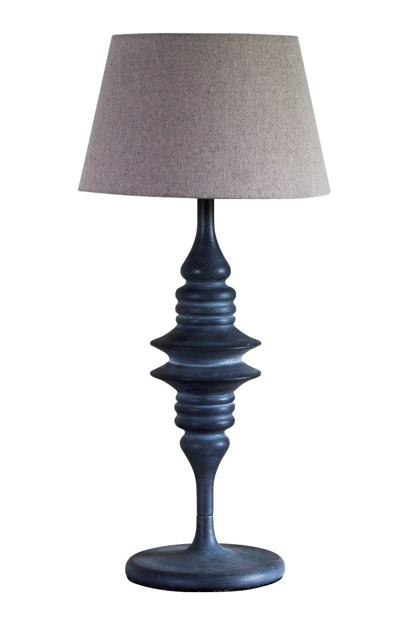 Grey Weathered Tall Metal Lamp and Shade