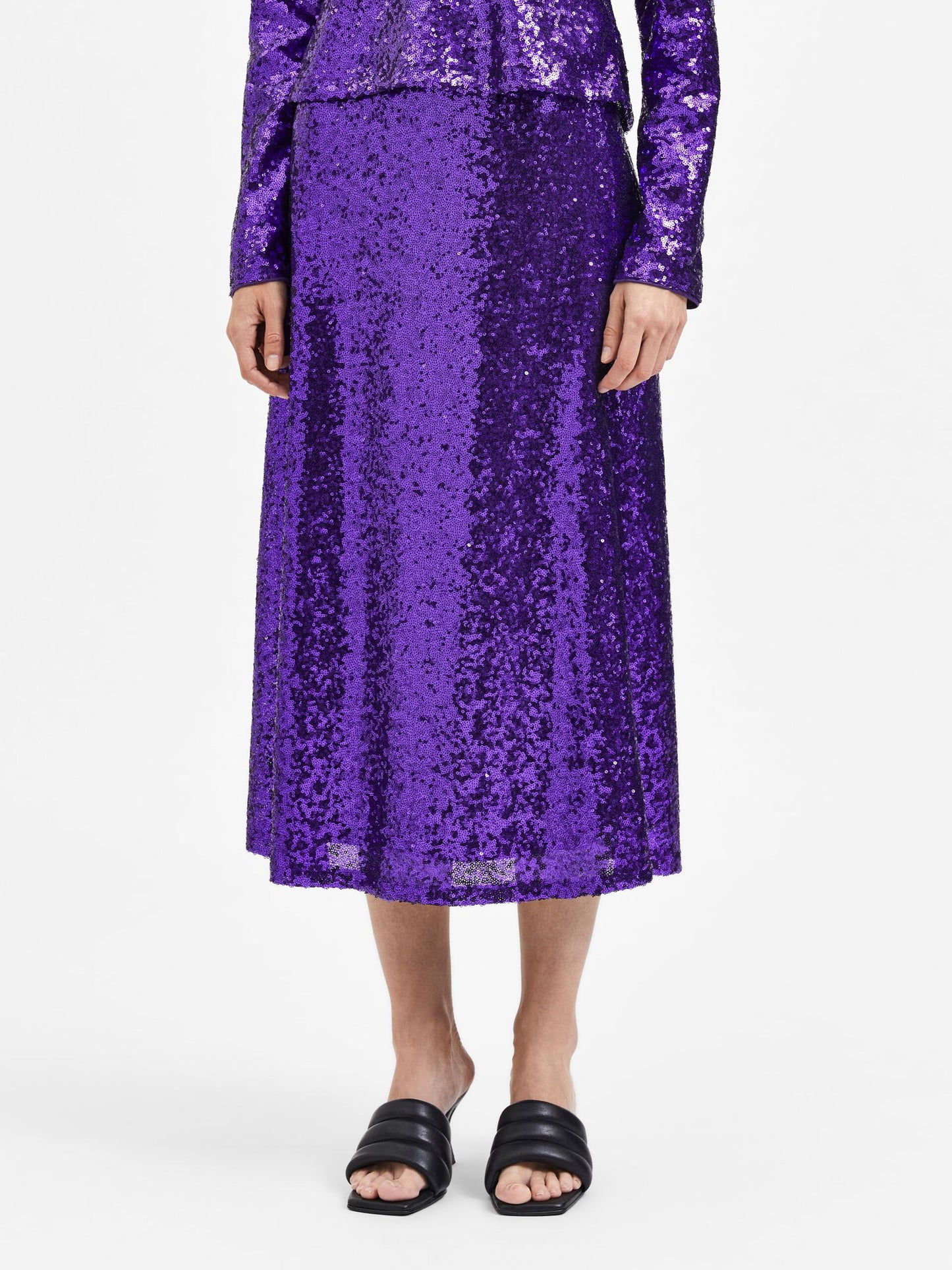 Sequin Skirt in Acai