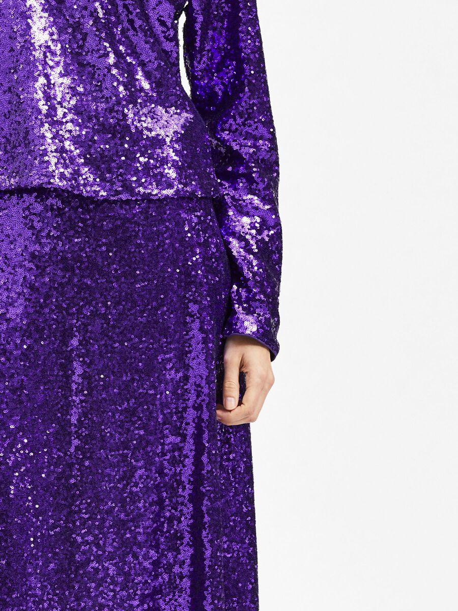 Sequin Skirt in Acai