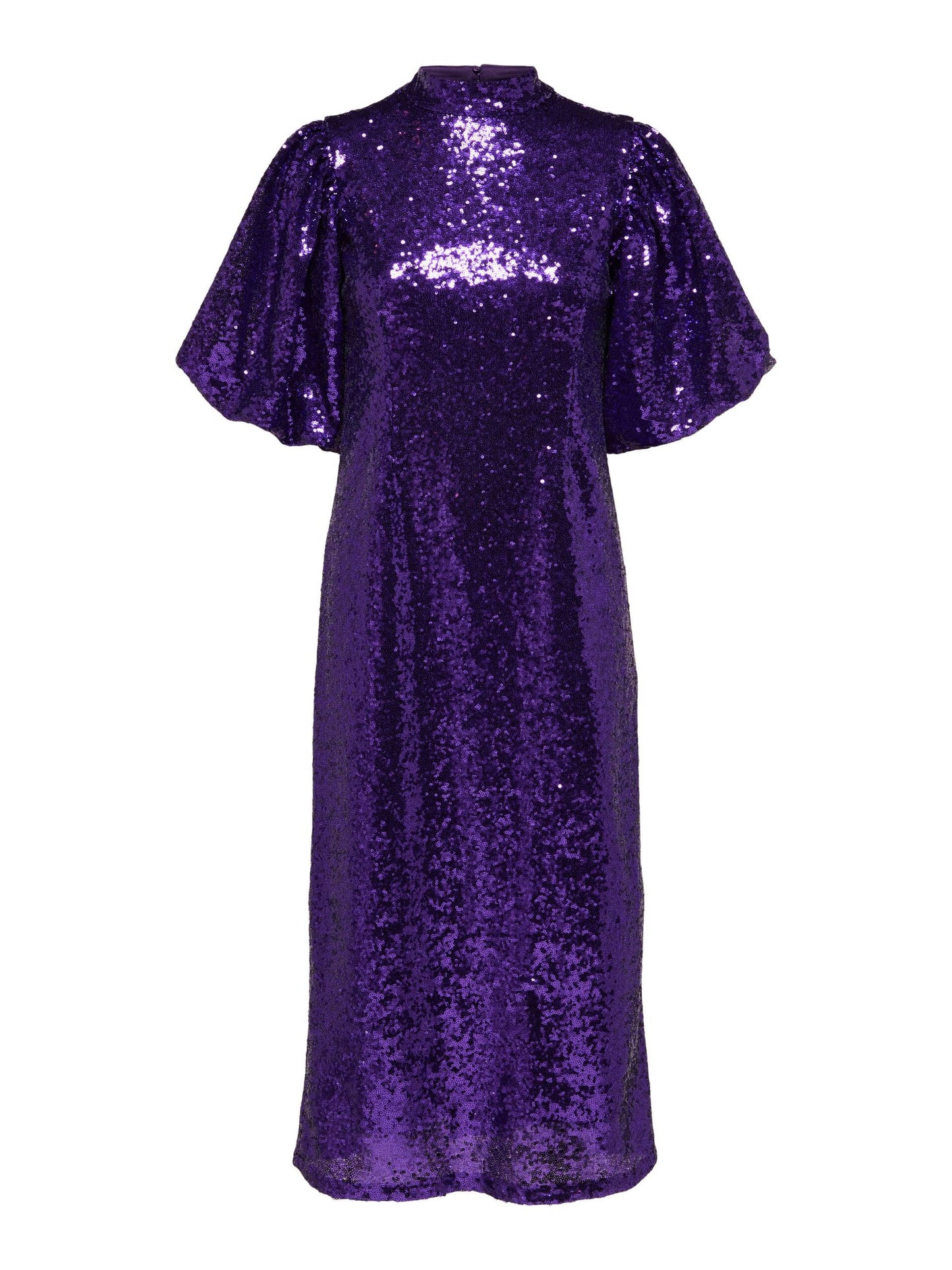 Sequin Midi Dress in Acai