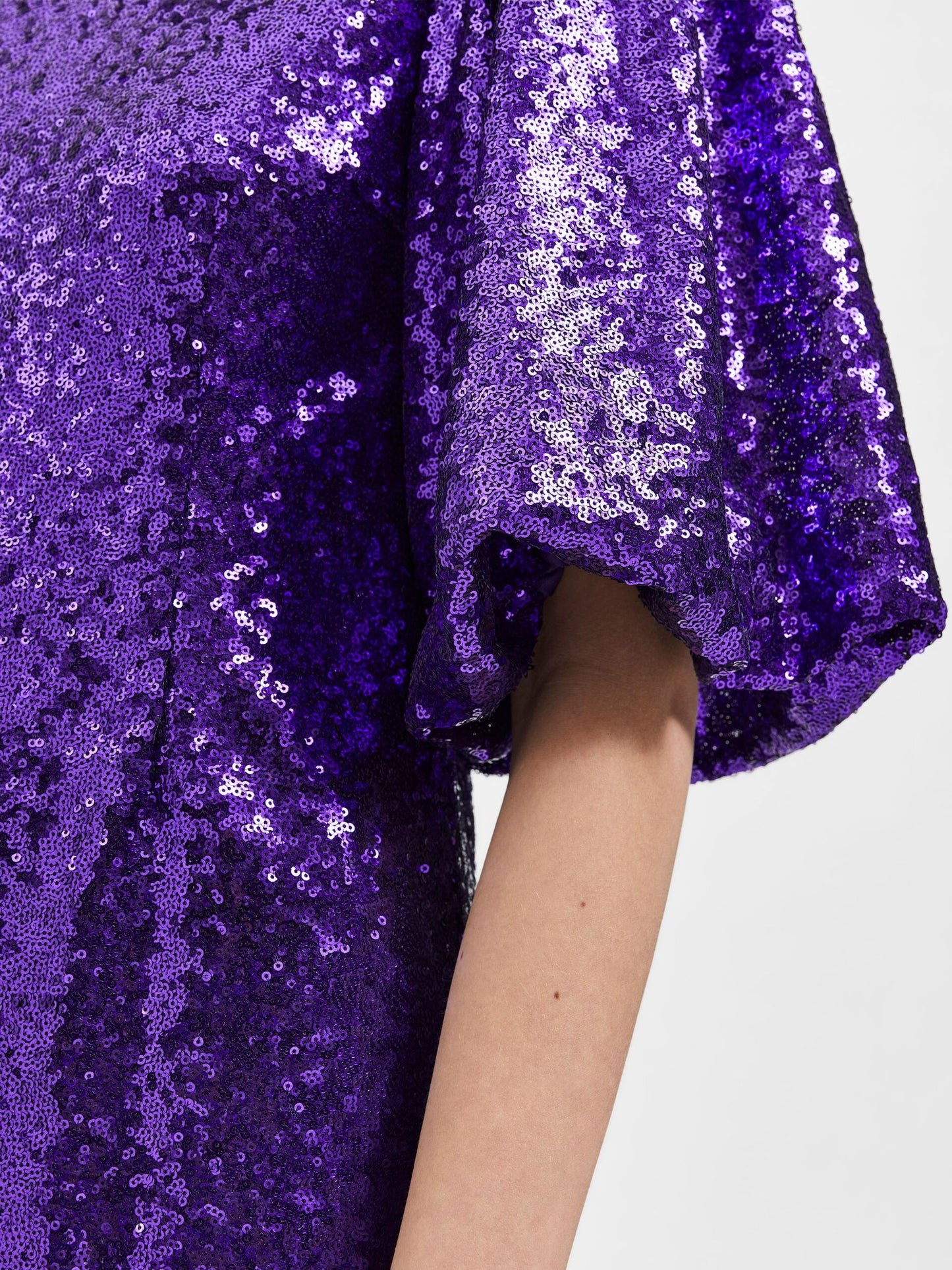Sequin Midi Dress in Acai