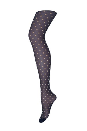 Tights With Cream Polka Dots