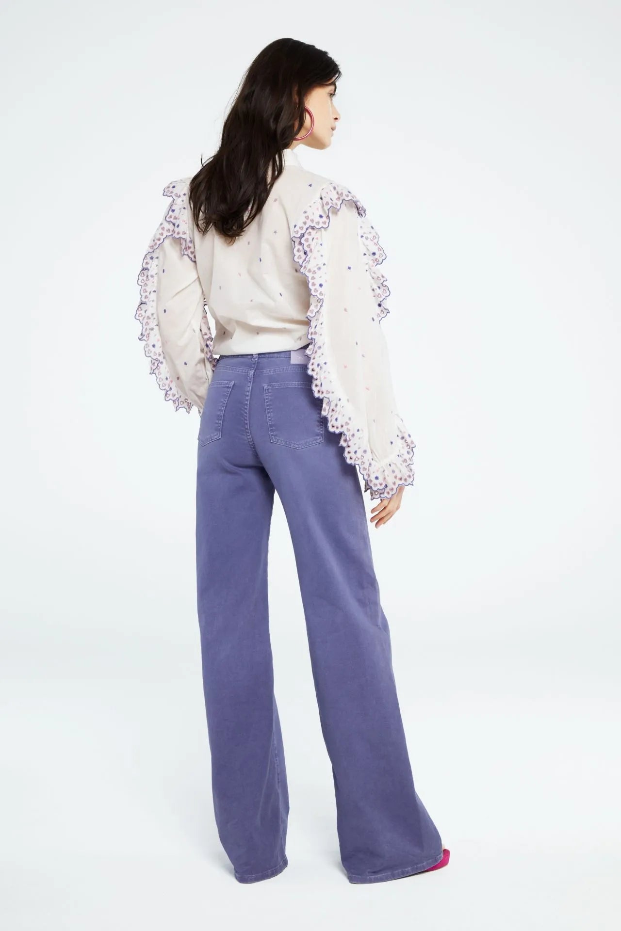 Josie Shirt in Cream and Lilac