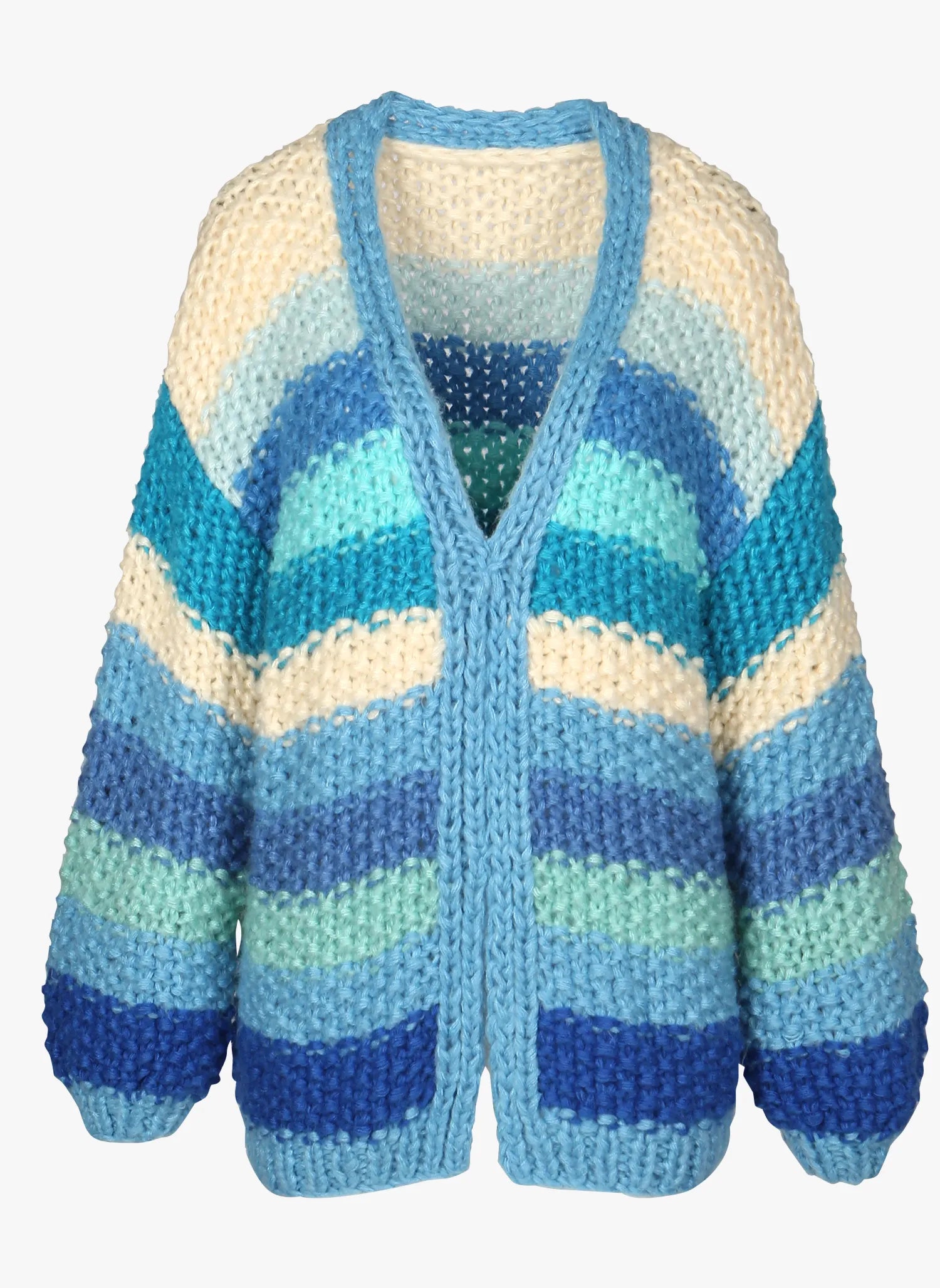 Striped open front cardigan online