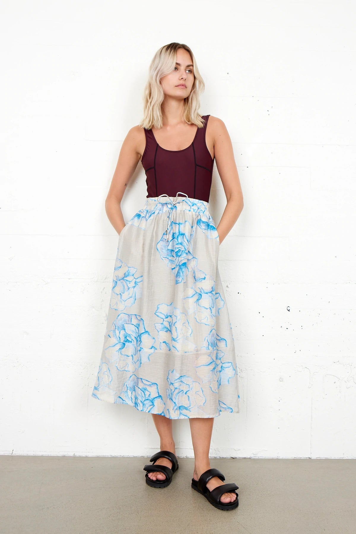 Berit Skirt in Silver Lining