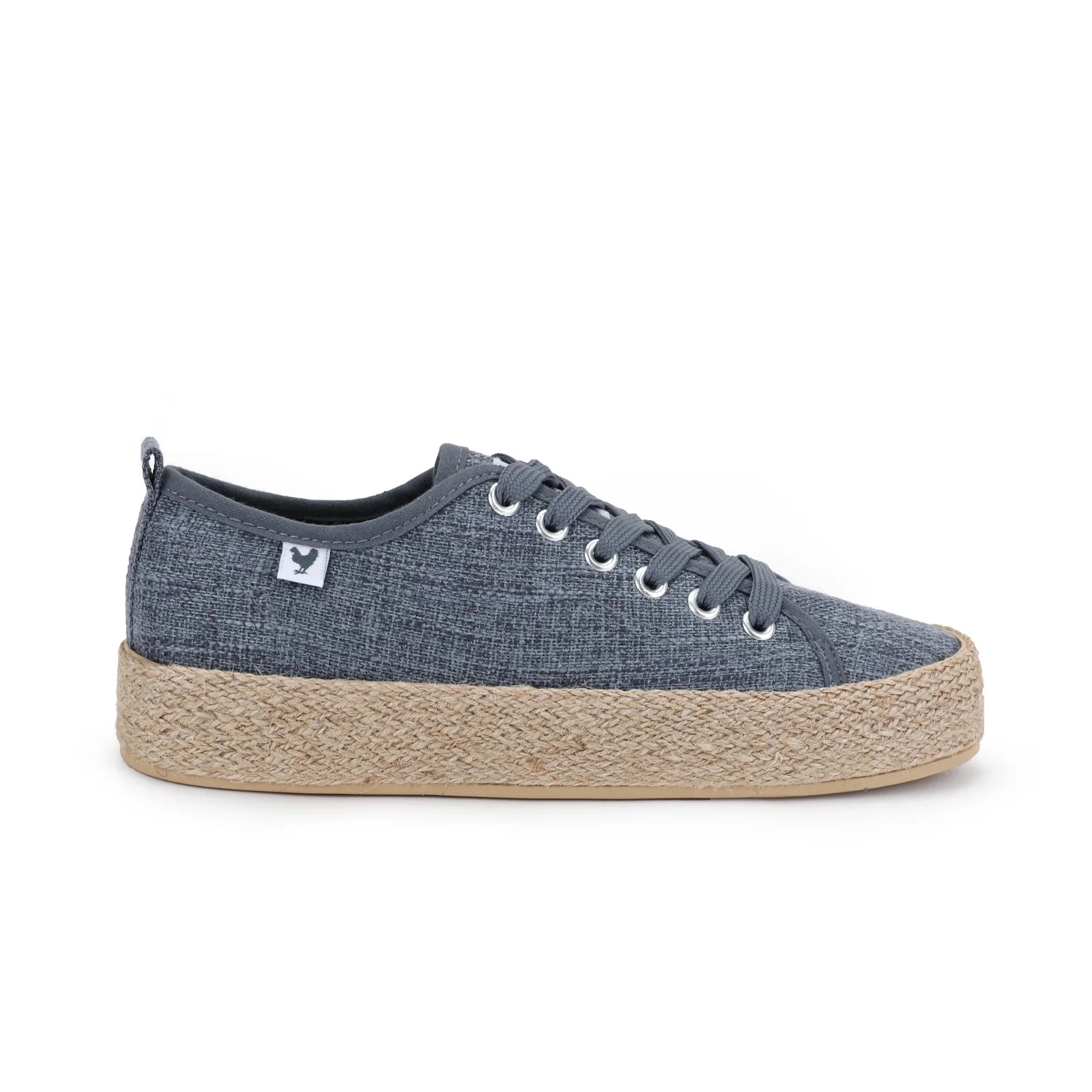 Blue Linen Espadrille Sneakers