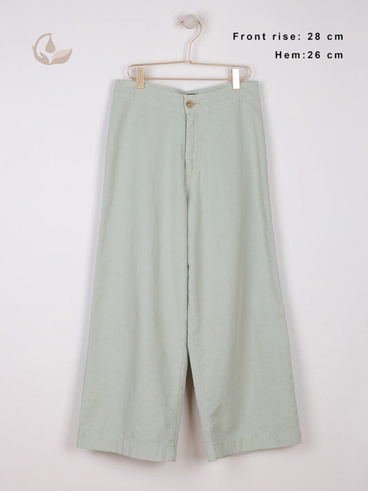 Linen Cotton Crop Trousers