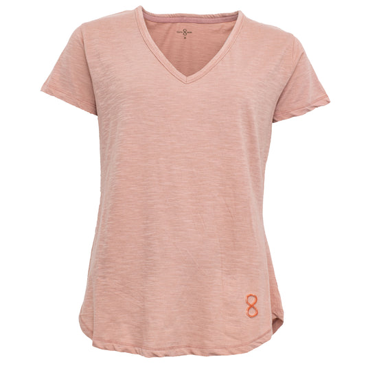 T-Shirt with Logo in Dusty Rose