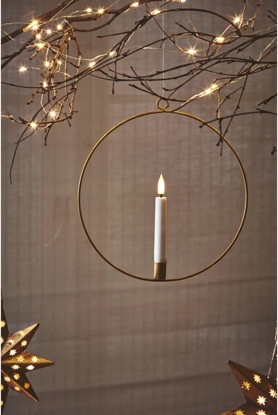 20cm Candle Ring in Gold