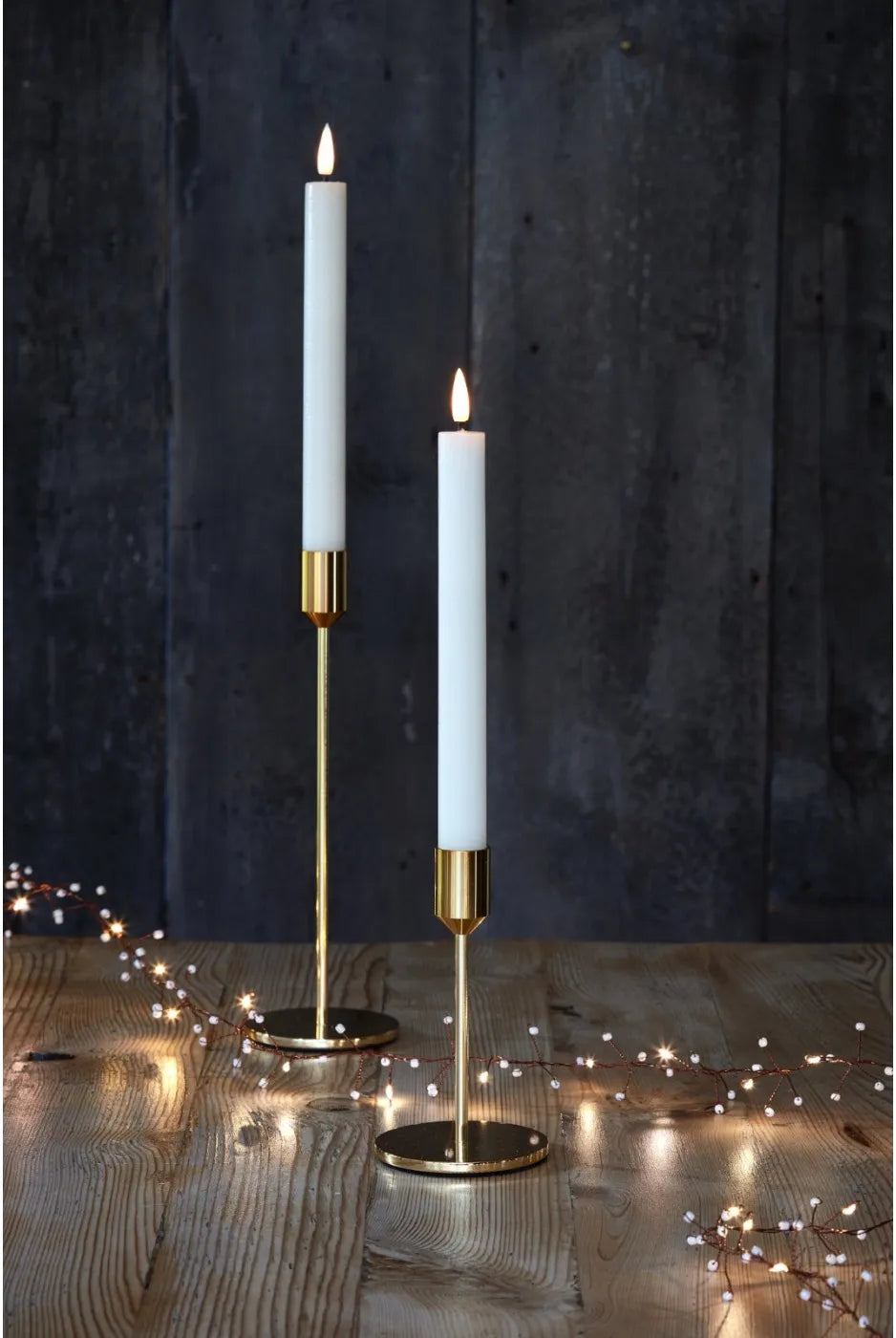 LED Chandelier Candle in White Set of Two