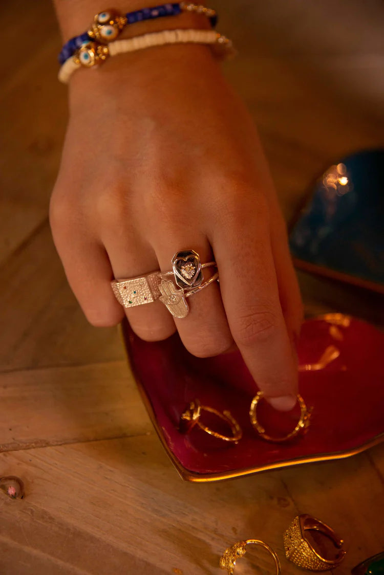 Adjustable Silver Statement Rings
