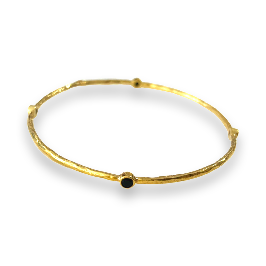 Gold Bracelet with Seed Assorted Stones