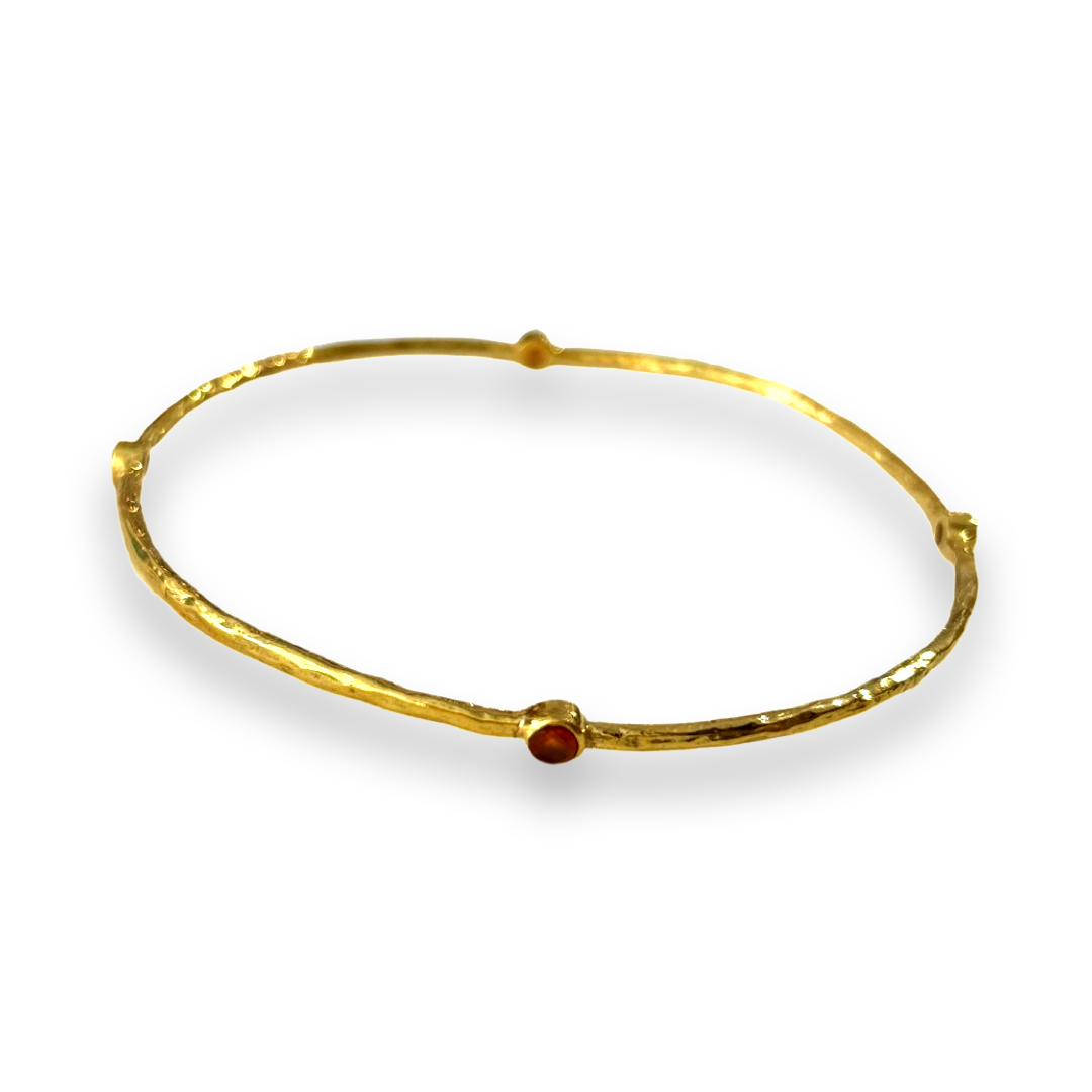 Gold Bracelet with Seed Assorted Stones