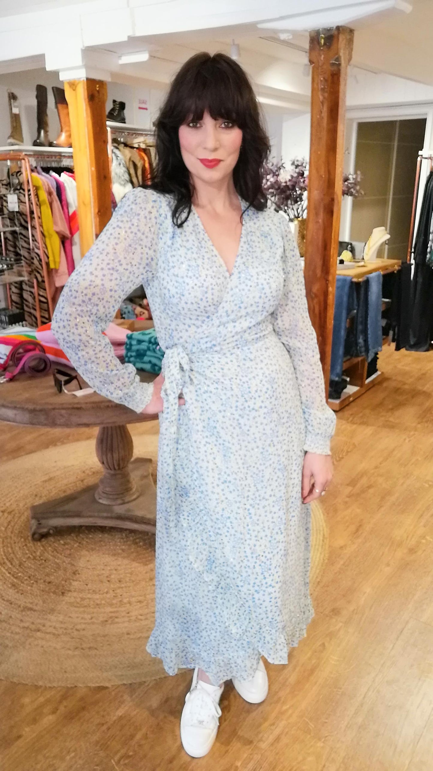 Natasja Frill Dress in Cala Blanca