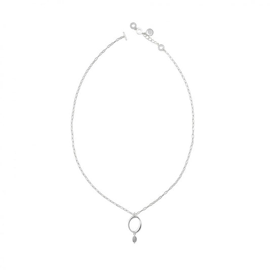 Kbs Necklace With Labradorite In Plated Silver