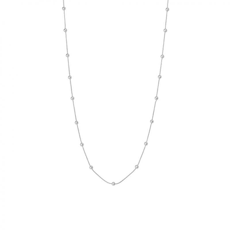 Essentials necklace matt silver - 100 cm