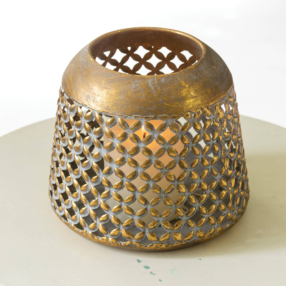 Small Metal Lantern Smooth Rim