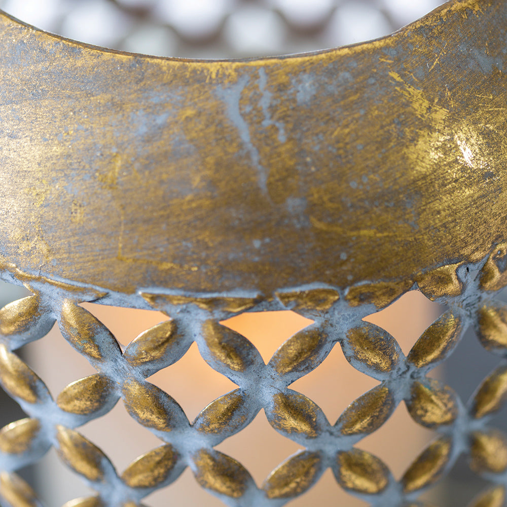 Small Metal Lantern Smooth Rim