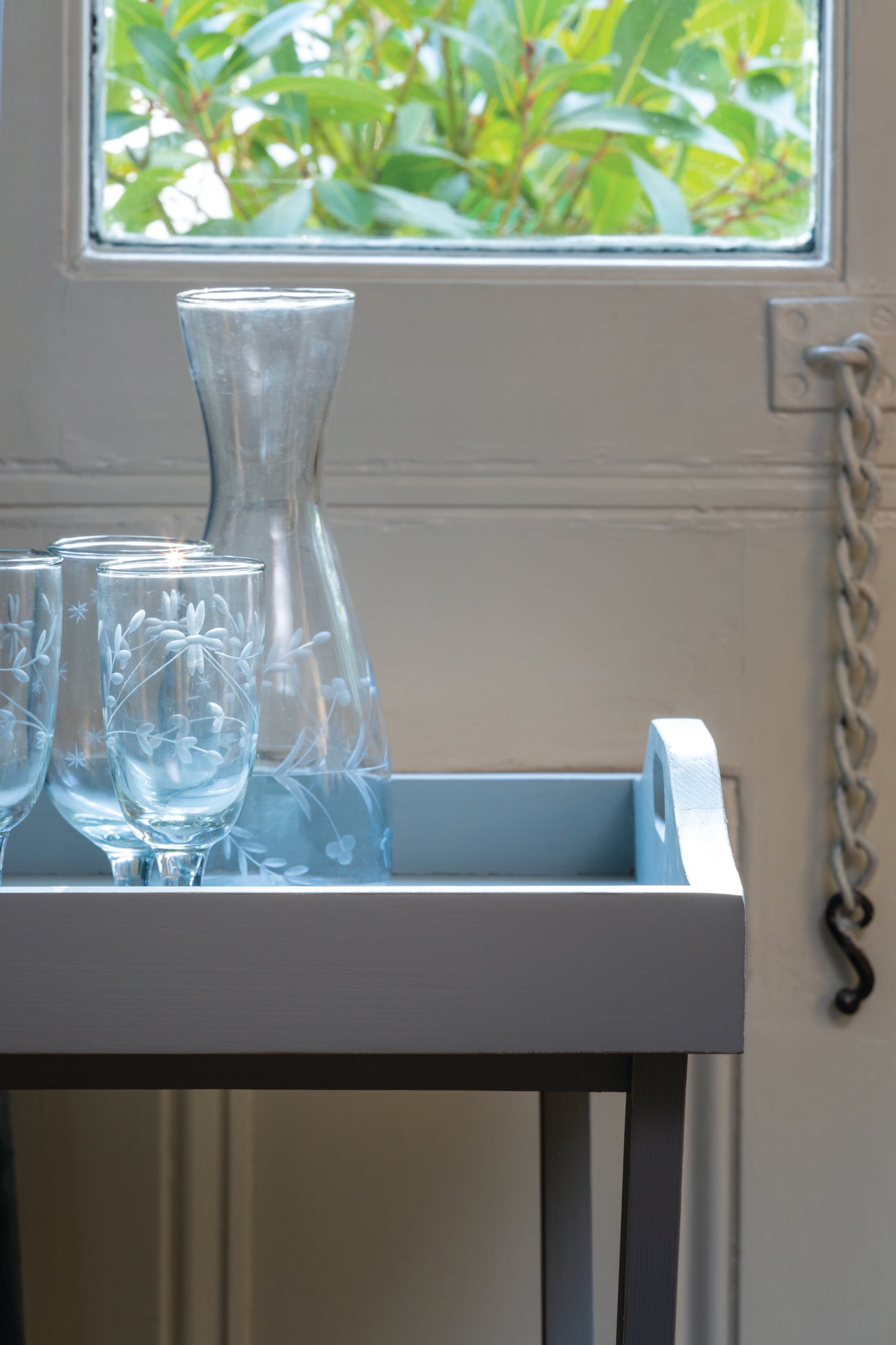 Butlers Tray Table Shutter Distressed