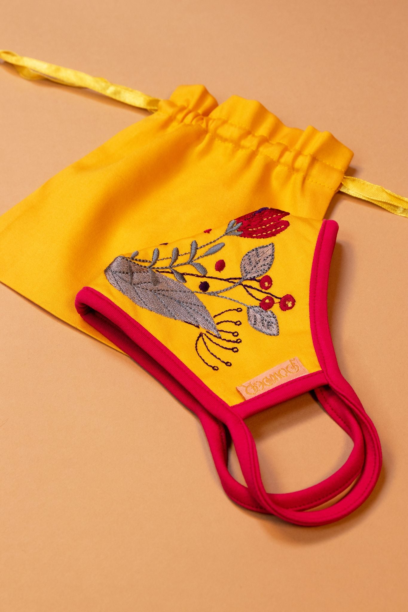 Embroidered Face Mask Floral