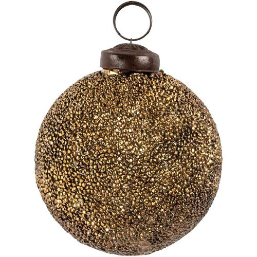 Antique Gold Round Crystal Decoration