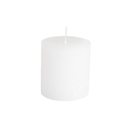 Rustic Pillar Candle White 70x75mm