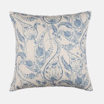 Paisley Delight Cushion in Blue