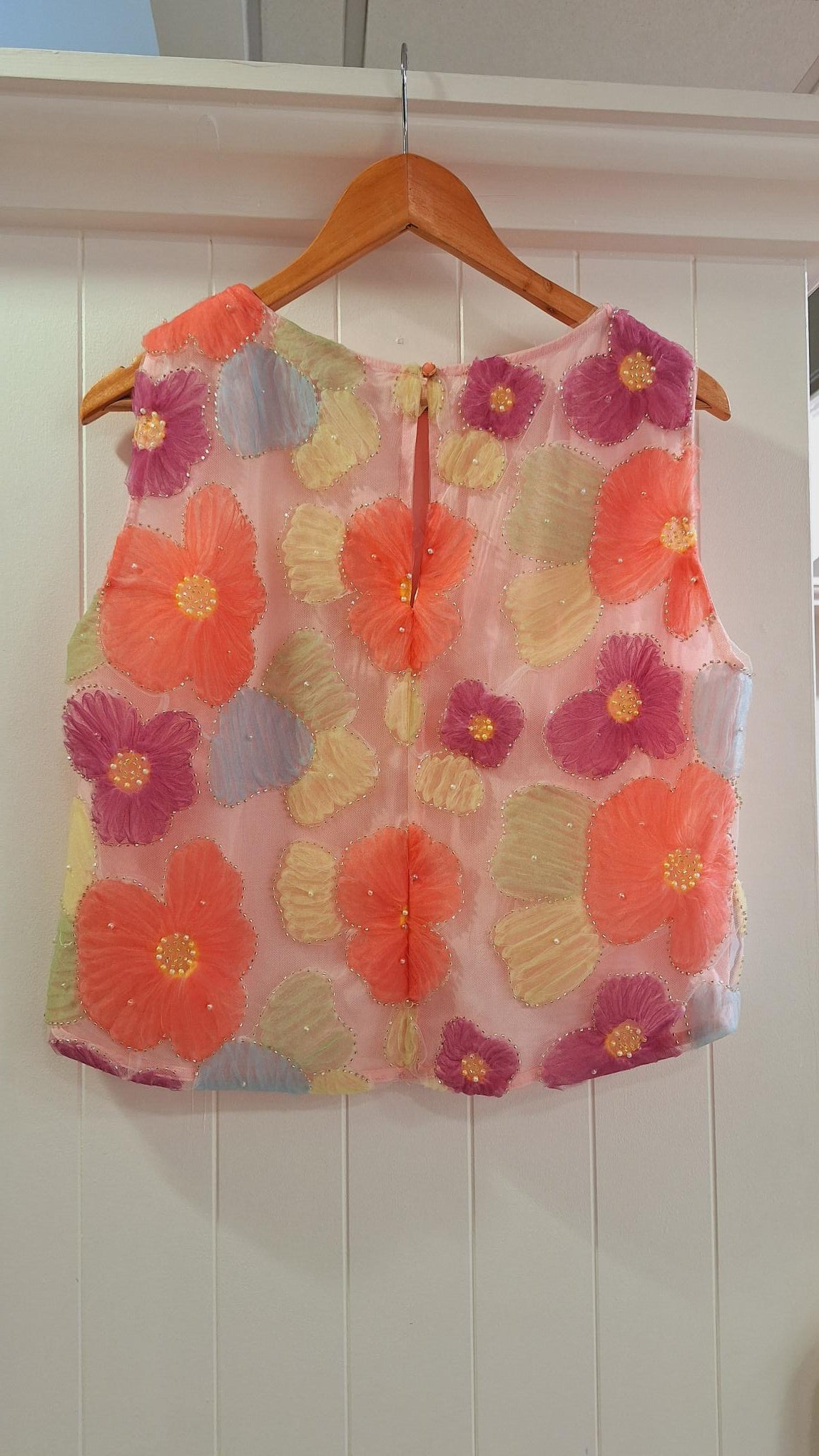 Evie Top in Pink Multi Flowers