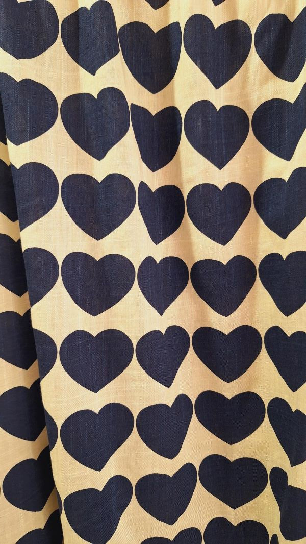 Thandie Dress in Navy Hearts