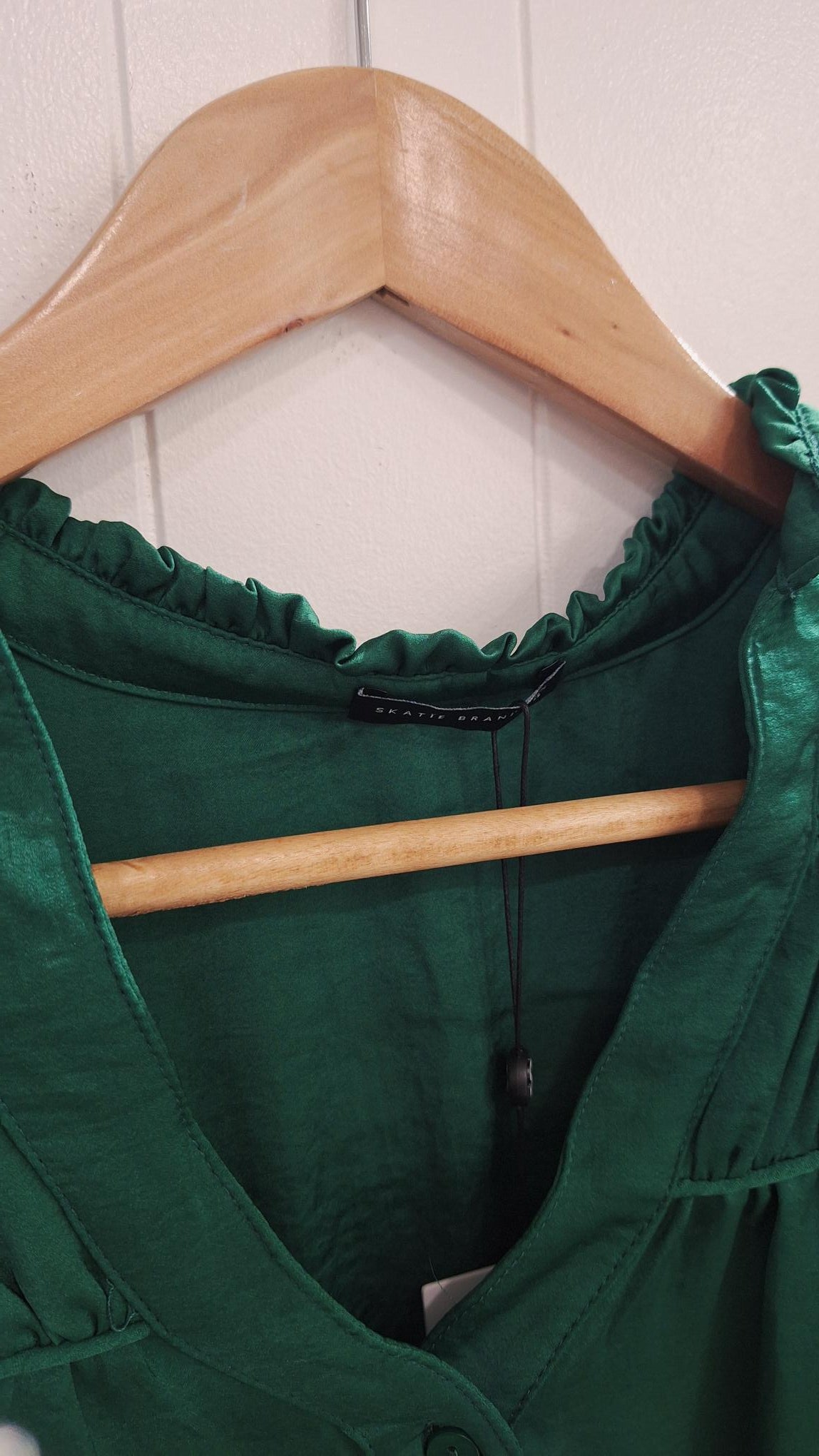 Satin Ruffle Blouse