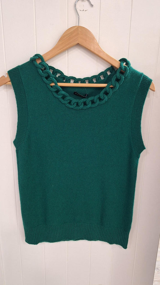 Chain Neckline Angora Top